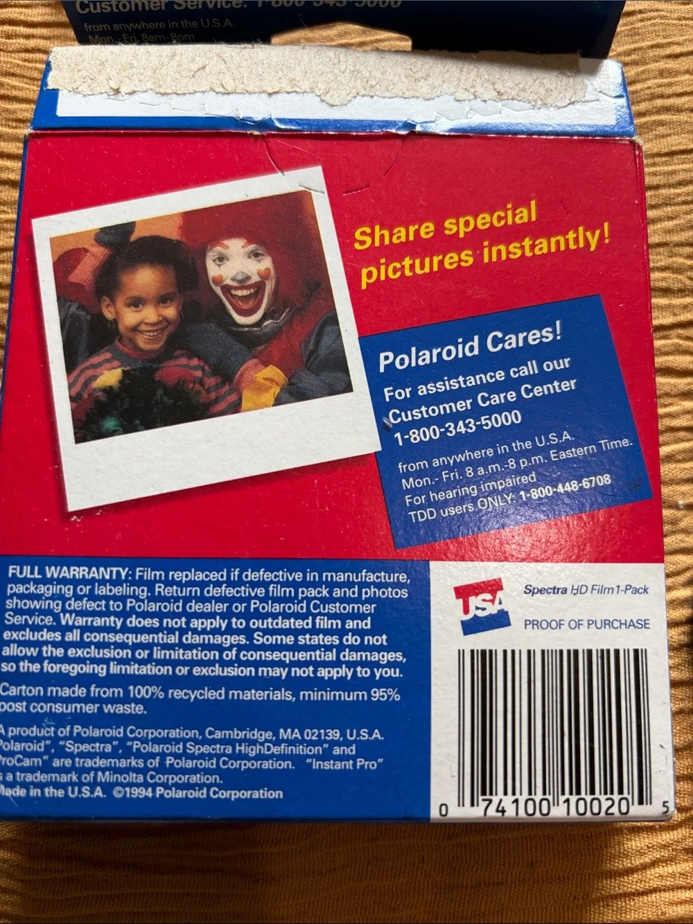 Vintage Polaroid film- expired 1998 Spectra